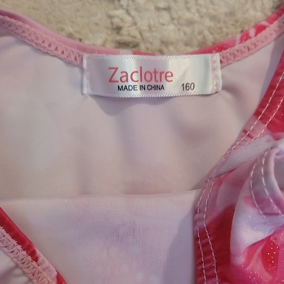 Bundle Girls Gymnastics Leotard One Piece Size 12/14 Butterfly Pink Cat & Jack - Picture 5 of 8